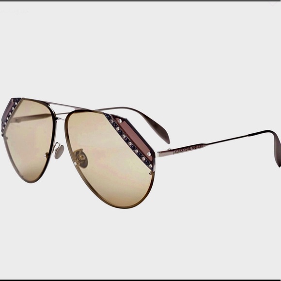 Alexander McQueen 65MM Oversized Crystal Sunglasses - Picture 2 of 10